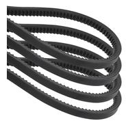sourcing map 4Pcs AX73 EPDM V-Belt, Raw Edge Cogged Industrial Rubber V Belt 1/2" Width x 75" Outer Circumference