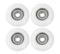 sourcing map 4Pcs Ball Bearing Guide 6x32x11mm Double Shielded Chrome Steel Bearings Rolling Wheel for Total Gym Parts, White