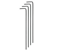 sourcing map 4pcs Ball End Hex Key Wrench 1.5mm L-Shape Extra Long Arm Hexagon Metric Wrenches Chrome Vanadium Steel Repairing Tool for Home Repair Black