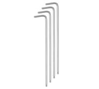 sourcing map 4pcs Ball End Hex Key Wrench 2.5mm L-Shape Extra Long Arm Hexagon Metric Wrenches Chrome Vanadium Steel Repairing Tool for Home Repair