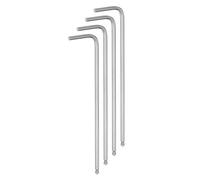 sourcing map 4pcs Ball End Hex Key Wrench 2.5mm L-Shape Long Arm Hexagon Metric Wrenches Chrome Vanadium Steel Repairing Tool for Home Repair
