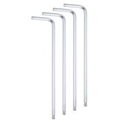sourcing map 4pcs Ball End Hex Key Wrench 2.5mm Metric Chrome-Vanadium Steel L-Shape Hexagon Wrenches Repairing Tool for Home Bike Motorcycle Repair, Silver