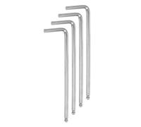 sourcing map 4pcs Ball End Hex Key Wrench 4mm L-Shape Long Arm Hexagon Metric Wrenches Chrome Vanadium Steel Repairing Tool for Home Repair
