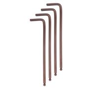 sourcing map 4pcs Ball End Hex Key Wrench 4mm S2 Steel L-Shape Long Arm Hexagon Metric Wrenches Repairing Tool for Home Repair, Red