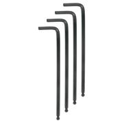 sourcing map 4pcs Ball End Hex Key Wrench 5/32" L-Shape Long Arm Hexagon SAE Wrenches Chrome Vanadium Steel Repairing Tool for Home Repair Black