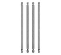 sourcing map 4pcs Ball End Hex Screwdriver Bit 6mm (H6.0) Tip 1/4" Hex Shank 150mm (6") Long Magnetic Ball Head Bits Industrial Grade S2 Steel Metric Screw Driver Bit