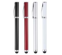 sourcing map 4pcs Ballpoint Pen with Stylus Tip 2 in 1 Ink Pen & Fine Point Rubber Stylus Pens for All Capacitive Touch Screens Universal