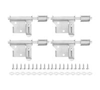 sourcing map 4Pcs Barrel Bolt Latch, 6 Inch Stainless Steel Slide Gate Latch Locks, Door Security Bolt Locks with Screws and Padlock Hole for Bedroom Door Window, Silver