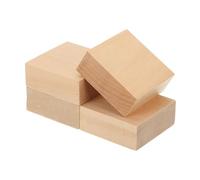 sourcing map 4Pcs Basswood Carving Block, 0.8"x2"x2" Square Wooden Dowels Blocks Wood Pieces for DIY, Arts Decoration, Crafts Whittling, Hand Carved