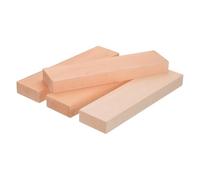 sourcing map 4Pcs Basswood Carving Block, 0.8"x2"x8" Square Wooden Dowels Blocks Wood Pieces for DIY, Arts Decoration, Crafts Whittling, Hand Carved
