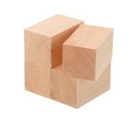 sourcing map 4Pcs Basswood Carving Block, 1.2"x1.2"x2" Square Wooden Dowels Blocks Wood Pieces for DIY, Arts Decoration, Crafts Whittling, Hand Carved