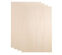 sourcing map 4pcs Basswood Plywood Sheets 200 x 300 x 2mm Thin Unfinished Plywood Boards Craft Wood Sheet for Laser CNC Cutting Wood Engraving Burning Drawing Architecture DIY Projects