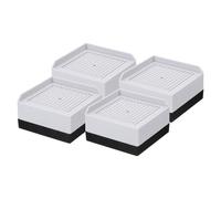 sourcing map 4Pcs Bed Risers, Square Heavy Duty Stackable Lift Block to 1.9", Plastic Furniture Risers for Desk, Chair, Table, Sofa Legs, Refrigerator, Washing Machine(3.3"x3.3", Gray)