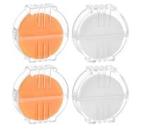 sourcing map 4pcs Beeswax Thread Conditioners Thread Wax Block with Plastic Box for Quilting Sewing, Embroidery Wax Sewing Supplies, Golden and White