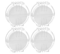sourcing map 4pcs Beeswax Thread Conditioners Thread Wax Block with Plastic Box for Quilting Sewing, Embroidery Wax Sewing Supplies, White