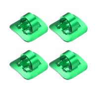 sourcing map 4pcs Bicycle C-Clips Clamps Housing Hose Guide Brake Derailleur Shift Cables with Adhesive Seat for MTB, Green
