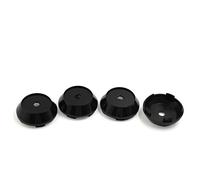 sourcing map 4pcs Black 65mm Dia 5 Clips Wheel Center Hub Cap Cover Guard for Car