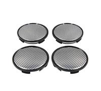 sourcing map 4pcs Black Carbon Fiber Pattern 63mm Dia 4 Clips Wheel Tyre Center Hub Caps Covers Protector for Cars