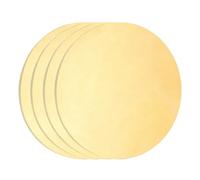 sourcing map 4Pcs Brass Round Plate, 0.03"(0.8mm) Thick 2.4"(60mm) Dia H65 Brass Round Disc Blank Metal Sheet Copper Circle Disc for Metal Stamping DIY Crafts