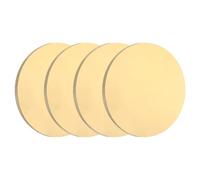 sourcing map 4pcs Brass Sheets, 0.08" Thickness x 0.79" Diameter Brass Round Plate H62 Brass Metal Sheet for Crafting Carving Stamping DIY Handicrafts Models Repairs, Yellow