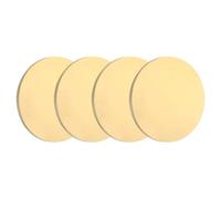 sourcing map 4pcs Brass Sheets, 0.08" Thickness x 1.18" Diameter Brass Round Plate H62 Brass Metal Sheet for Crafting Carving Stamping DIY Handicrafts Models Repairs, Yellow