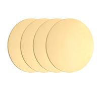 sourcing map 4pcs Brass Sheets, 0.08" Thickness x 1.97" Diameter Round Plate H62 Brass Metal Sheet for Crafting Carving Stamping DIY Handicrafts Models Repairs, Yellow