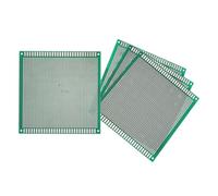 sourcing map 4Pcs Breadboard Solderable 140mm x 130mm Green Circuit PCB Board Double Sided Tin-Plated PCB Prototype Board for Electronics Prototyping, DIY Circuits Projects