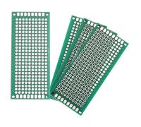 sourcing map 4Pcs Breadboard Solderable 70mm x 30mm Green Circuit PCB Board Double Sided Tin-Plated PCB Prototype Board for Electronics Prototyping, DIY Circuits Projects