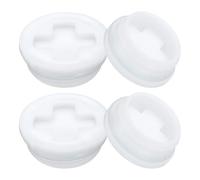 sourcing map 4Pcs Bung Cap, 2'' Plastic Bung Hole Caps, Coarse Thread Drum Bung Hole Cap for 55 Gallon Plastic Drums, Fuel Tank, Household Bucket Caps and Oil Tank