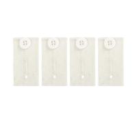 sourcing map 4Pcs Button Extenders for Pants, Adjustable Jeans Waist Extenders for Women Men Pant Trousers Jeans (White, 2.6x1.4inch)