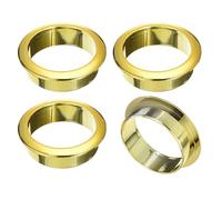 sourcing map 4Pcs Cable Hole Cover, 2 inch(50mm) ABS Office Desk Cable Wire Cord Grommet Cable Cord Organizer for Office Desktop Wire, Gold