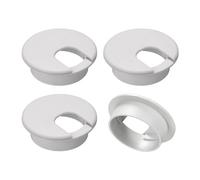 sourcing map 4Pcs Cable Hole Cover, 2Inch/50mm ABS Desk Cable Wire Cord Grommet Hole Cover for Office Computer Desk Wire Organizer, White