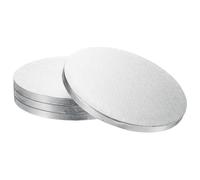 sourcing map 4pcs Cake Boards, 8 Inch Round Cake Drum Circle Cake Base Grease Proof Pastry Board for Cake Baking Wedding Birthday Party Supplies Silver