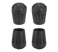 sourcing map 4Pcs Camping Chair Foot Covers, 0.63 Inch Plastic Table Legs Feet Covers Furniture Floor Protector for Outdoor Moon Chair Folding Furniture Camping Gear, Black