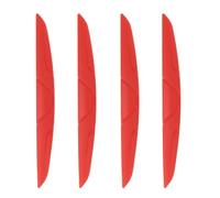 sourcing map 4pcs Car Door Edge Guards Protectors Silicone Anti-Collision Side Door Edge Protector Trim Strip Anti-Scratch Universal Vehicle Exterior Accessories for Car SUV Pickup Truck, Red