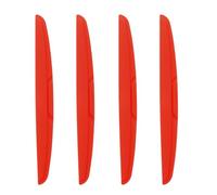 sourcing map 4pcs Car Door Edge Guards Protectors Silicone Anti-Collision Side Doors Edge Protector Trim Strip Anti-Scratch Universal Vehicle Exterior Accessories for Car SUV Pickup Truck, Red