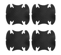 sourcing map 4pcs Car Door Handle Scratch Protectors Carbon Fiber Bowl Cover Anti Scratch 3D Sticker Automotive Door Handle Cups Protective Film Bowl Sticker for All Cars, Black