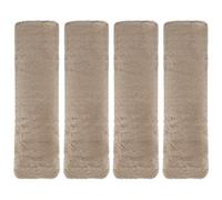 sourcing map 4pcs Car Seat Belt Pad Soft Fiber Seatbelt Shoulder Strap Covers Comfortable Driving Cushion Universal Car Accessories for Car, Taupe