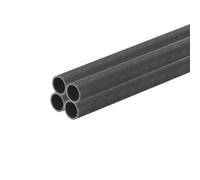 sourcing map 4Pcs Carbon Fiber Tube 8 x 10 x 420mm Matte Surface Rod 3K Roll Wrapped Pure Carbon Round Tubing for RC Airplane Multicopter
