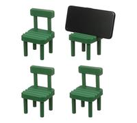 sourcing map 4Pcs Cell Phone Stand, Portable Multi-Angle Cute Mobile Phone Holder, Chair Shape Universal Smartphone Dock for Home Office Decor Desktop Accessories, Green