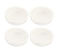 sourcing map 4pcs Ceramic Crucible Bowl 100g Heatproof Quartz Melting Dishes Pot Ceramic Evaporation Bowl Cup Pot for Melting Casting Refining Gold Silver, White