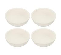 sourcing map 4pcs Ceramic Crucible Bowl 1500g Heatproof Quartz Melting Dishes Pot Ceramic Evaporation Bowl Cup Pot for Melting Casting Refining Gold Silver, White