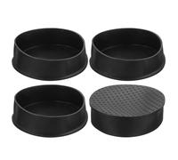 sourcing map 4Pcs Chair Leg Caps, Fit OD 120mm (4-5/7 Inch) Non-Marking PVC Chair Leg Tips Non-Slip Chair Leg Floor Protectors Round Table Covers End Caps for Furniture, Black