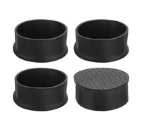 sourcing map 4Pcs Chair Leg Caps, Fit OD 80mm (3-1/7 Inch) Non-Marking PVC Chair Leg Tips Non-Slip Chair Leg Floor Protectors Round Table Covers End Caps for Furniture, Black