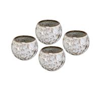 sourcing map 4pcs Chinese Japanese Ceramic Teacups 5.07 oz Handmade Gong Fu Tea Set Ceramic Glaze-Changed No Handle Small Tea Cup for Mate Tea Coffee Wine Drinks Home and Gifts, Beige