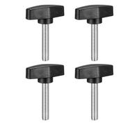 sourcing map 4Pcs Clamping Screw Knob, M10 x 55mm Metric Carbon Steel t Shaped Thumb Screws Handle for Quick Remove Hand Tightening Knob Replacement