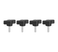sourcing map 4Pcs Clamping Screw Knob, M4 x 16mm Metric Carbon Steel t Shaped Thumb Screws Handle for Quick Remove Hand Tightening Knob Replacement