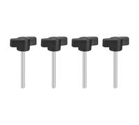 sourcing map 4Pcs Clamping Screw Knob, M4 x 40mm Metric Carbon Steel t Shaped Thumb Screws Handle for Quick Remove Hand Tightening Knob Replacement