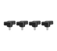 sourcing map 4Pcs Clamping Screw Knob, M5 x 10mm Metric Carbon Steel t Shaped Thumb Screws Handle for Quick Remove Hand Tightening Knob Replacement