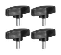 sourcing map 4Pcs Clamping Screw Knob, M8 x 20mm Metric Carbon Steel t Shaped Thumb Screws Handle for Quick Remove Hand Tightening Knob Replacement